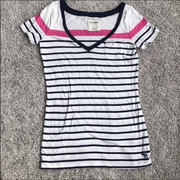 abercrombie kids Other - Abercrombie Kids White/Navy Striped Tee
